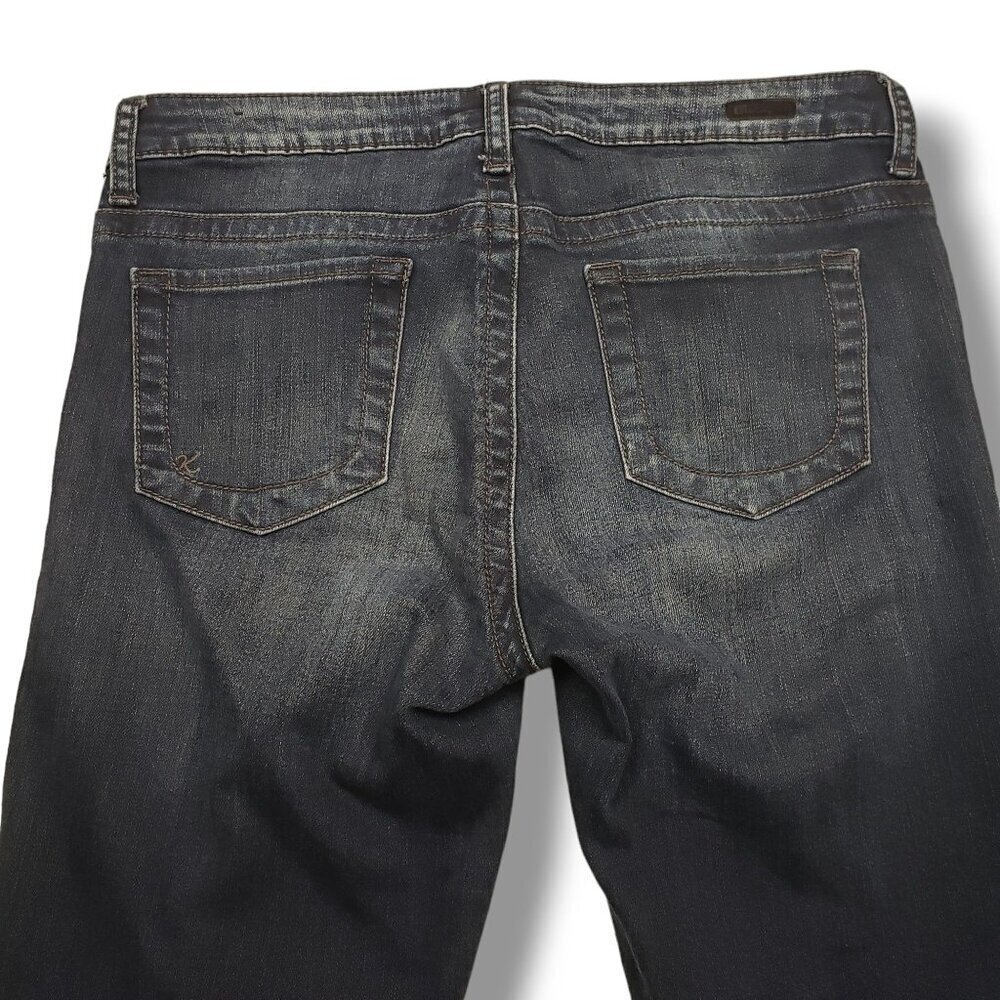 Kut from the Kloth Stevie Straight Leg Jeans Womens 8 Hemmed Mid Rise - Picture 6 of 11